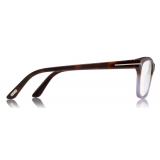 Tom Ford - Square Optical Glasses - Occhiali Quadrati in Acetato - Avana Rossa - FT5424 - Occhiali da Vista - Tom Ford Eyewear