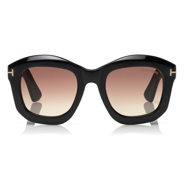 Tom Ford - Julia Sunglasses - Occhiali da Sole Quadrati in Acetato - Nero - FT0582 - Occhiali da Sole - Tom Ford Eyewear