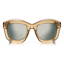 Tom Ford - Julia Sunglasses - Occhiali da Sole Quadrati in Acetato - Verde - FT0582 - Occhiali da Sole - Tom Ford Eyewear