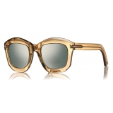 Tom Ford - Julia Sunglasses - Occhiali da Sole Quadrati in Acetato - Verde - FT0582 - Occhiali da Sole - Tom Ford Eyewear