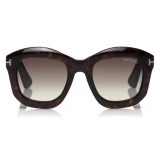 Tom Ford - Julia Sunglasses - Occhiali da Sole Quadrati in Acetato - Havana - FT0582 - Occhiali da Sole - Tom Ford Eyewear