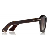 Tom Ford - Julia Sunglasses - Occhiali da Sole Quadrati in Acetato - Havana - FT0582 - Occhiali da Sole - Tom Ford Eyewear