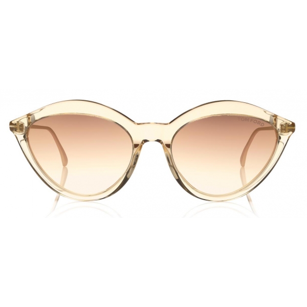 Tom Ford - Chloe Sunglasses - Occhiali da Sole Cat-Eye in Acetato - Champagne - FT0663 - Occhiali da Sole - Tom Ford Eyewear