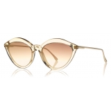 Tom Ford - Chloe Sunglasses - Cat-Eye Acetate Sunglasses - Champagne - FT0663 - Sunglasses - Tom Ford Eyewear