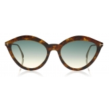Tom Ford - Chloe Sunglasses - Occhiali da Sole Cat-Eye in Acetato - Avana Leggera - FT0663 - Occhiali da Sole - Tom Ford Eyewear