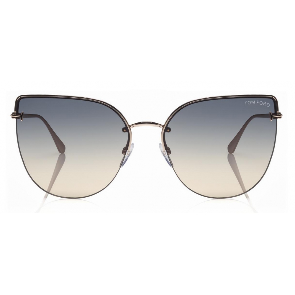 Tom Ford - Ingrid Sunglasses - Cat-Eye Metal Sunglasses - Gold - FT0652 ...