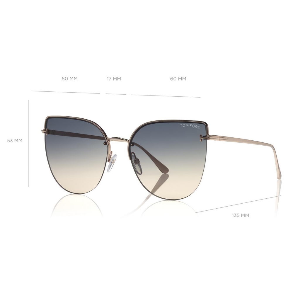 Tom Ford - Ingrid Sunglasses - Cat-Eye Metal Sunglasses - Gold - FT0652 -  Sunglasses - Tom Ford Eyewear - Avvenice