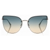 Tom Ford - Ingrid Sunglasses - Occhiali Cat-Eye in Metallo - Oro Rosa Grigio - FT0652 - Occhiali da Sole - Tom Ford Eyewear