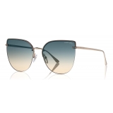 Tom Ford - Ingrid Sunglasses - Cat-Eye Metal Sunglasses - Rose Gold Grey - FT0652 - Sunglasses - Tom Ford Eyewear