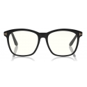 Tom Ford - Blue Block Optical Glasses - Round Acetate Optical Glasses - Black - FT5481-B - Optical Glasses - Tom Ford Eyewear