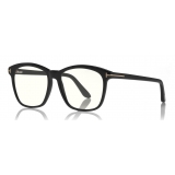 Tom Ford - Blue Block Optical Glasses - Occhiali Rotondi in Acetato - Nero - FT5481-B - Occhiali da Vista - Tom Ford Eyewear