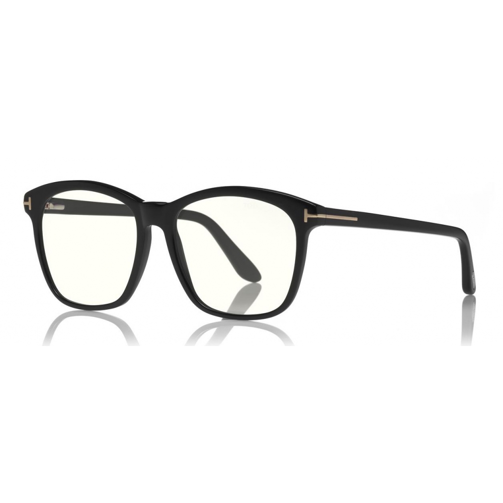 Tom Ford - Blue Block Optical Glasses - Round Acetate Optical Glasses -  Black - FT5481-B - Optical Glasses - Tom Ford Eyewear - Avvenice