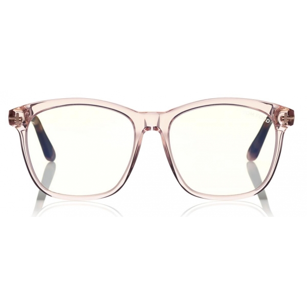 Tom Ford - Blue Block Optical Glasses - Round Optical Glasses - Pink White - FT5481-B - Optical Glasses - Tom Ford Eyewear