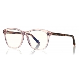 Tom Ford - Blue Block Optical Glasses - Round Optical Glasses - Pink White - FT5481-B - Optical Glasses - Tom Ford Eyewear