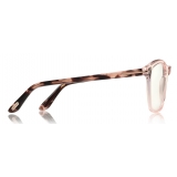 Tom Ford - Blue Block Optical Glasses - Occhiali Rotondi - Rosa Bianco - FT5481-B - Occhiali da Vista - Tom Ford Eyewear