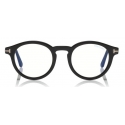 Tom Ford - Blue Block Optical Glasses - Occhiali Rotondi in Acetato - Nero - FT5529-B - Occhiali da Vista - Tom Ford Eyewear