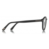 Tom Ford - Blue Block Optical Glasses - Round Acetate Optical Glasses - Black - FT5529-B - Optical Glasses - Tom Ford Eyewear