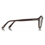 Tom Ford - Blue Block Optical Glasses - Round Optical Glasses - Dark Havana - FT5529-B - Optical Glasses - Tom Ford Eyewear