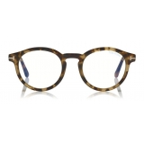 Tom Ford - Blue Block Optical Glasses - Occhiali Rotondi - Avana Chiaro - FT5529-B - Occhiali da Vista - Tom Ford Eyewear