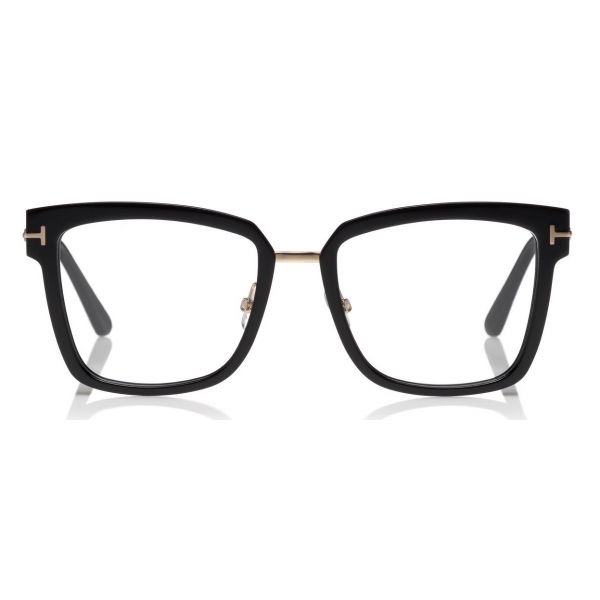 Tom Ford - Large Square Optical Glasses - Square Acetate Optical Glasses -  Black - FT5507 - Optical Glasses - Tom Ford Eyewear - Avvenice