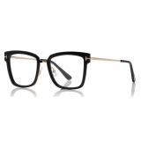 Tom Ford - Large Optical Glasses - Occhiali Quadrati in Acetato - Nero - FT5507 - Occhiali da Vista - Tom Ford Eyewear
