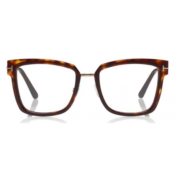 Tom Ford - Large Optical Glasses - Occhiali Quadrati in Acetato - Avana Rosso - FT5507 - Occhiali da Vista - Tom Ford Eyewear