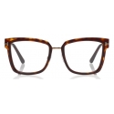 Tom Ford - Large Optical Glasses - Square Acetate Optical Glasses - Red Havana - FT5507 - Optical Glasses - Tom Ford Eyewear