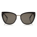 Tom Ford - Simona Sunglasses - Occhiali da Sole Cat-Eye in Acetato - Nero - FT0717 - Occhiali da Sole - Tom Ford Eyewear