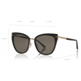 Tom Ford - Simona Sunglasses - Cat-Eye Acetate Sunglasses - Black - FT0717 - Sunglasses - Tom Ford Eyewear