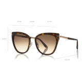 Tom Ford - Simona Sunglasses - Cat-Eye Acetate Sunglasses - Dark Havana - FT0717 - Sunglasses - Tom Ford Eyewear