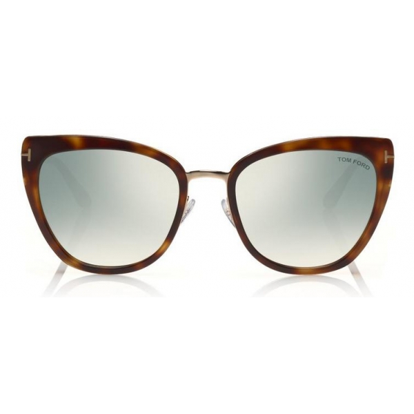 Tom Ford - Simona Sunglasses - Occhiali da Sole Cat-Eye in Acetato - Avana Dolce - FT0717 - Occhiali da Sole - Tom Ford Eyewear