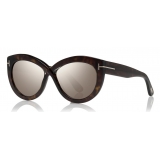 Tom Ford - Diane Sunglasses - Cat-Eye Acetate Sunglasses - Havana - FT0577 - Sunglasses - Tom Ford Eyewear