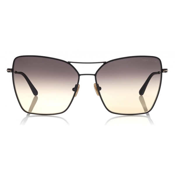 Tom Ford - Sye Sunglasses - Cat-Eye Metal Sunglasses - Black - FT0738 - Sunglasses - Tom Ford Eyewear