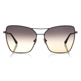 Tom Ford - Sye Sunglasses - Occhiali da Sole Cat-Eye in Metallo - Nero - FT0738 - Occhiali da Sole - Tom Ford Eyewear