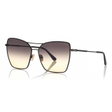 Tom Ford - Sye Sunglasses - Cat-Eye Metal Sunglasses - Black - FT0738 - Sunglasses - Tom Ford Eyewear