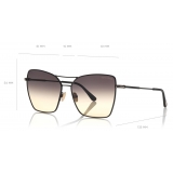 Tom Ford - Sye Sunglasses - Cat-Eye Metal Sunglasses - Black - FT0738 - Sunglasses - Tom Ford Eyewear