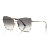 Tom Ford - Sye Sunglasses - Cat-Eye Metal Sunglasses - Gold - FT0738 - Sunglasses - Tom Ford Eyewear