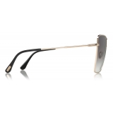 Tom Ford - Sye Sunglasses - Occhiali da Sole Cat-Eye in Metallo - Oro - FT0738 - Occhiali da Sole - Tom Ford Eyewear
