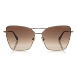 Tom Ford - Sye Sunglasses - Cat-Eye Metal Sunglasses - Rose Gold - FT0738 - Sunglasses - Tom Ford Eyewear