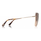 Tom Ford - Sye Sunglasses - Cat-Eye Metal Sunglasses - Rose Gold - FT0738 - Sunglasses - Tom Ford Eyewear