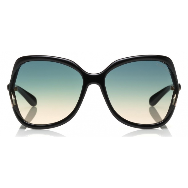 Tom Ford - Anouk Sunglasses - Occhiali da Sole Quadrati in Acetato - Nero Blu - FT0578 - Occhiali da Sole - Tom Ford Eyewear