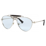 Valentino - VLOGO Pilot Metal Frame Glasses - Gold - Valentino Eyewear