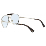 Valentino - VLOGO Pilot Metal Frame Glasses - Gold - Valentino Eyewear