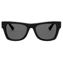 Valentino - Occhiale da Sole Rettangolare in Acetato VLOGO - Nero - Valentino Eyewear