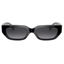 Valentino - Occhiale da Sole Squadrato in Acetato VLOGO - Nero - Valentino Eyewear