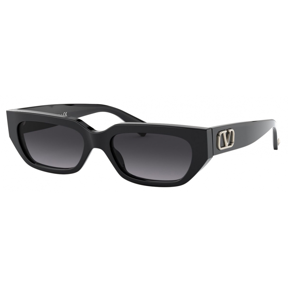 Valentino - Square Frame Acetate Sunglasses VLOGO - Black - Valentino ...