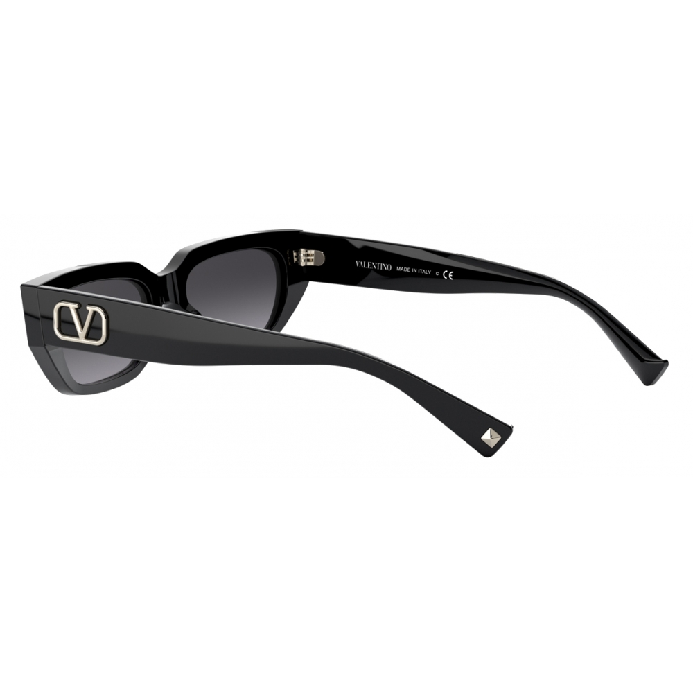 Valentino - Square Frame Acetate Sunglasses VLOGO - Black - Valentino ...