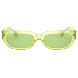 Valentino - Square Frame Acetate Sunglasses VLOGO - Green - Valentino Eyewear
