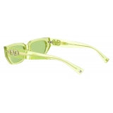 Valentino - Occhiale da Sole Squadrato in Acetato VLOGO - Verde - Valentino Eyewear