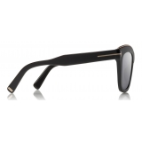 Tom Ford - Julie Sunglasses - Occhiali da Sole Quadrati in Acetato - Nero Fumo - FT0685 - Occhiali da Sole - Tom Ford Eyewear
